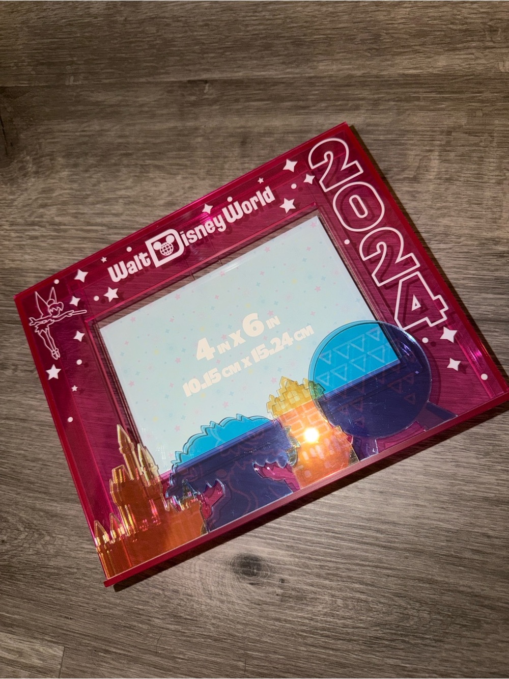 Disney 2024 Pink Acrylic Walt Disney World Picture Frame